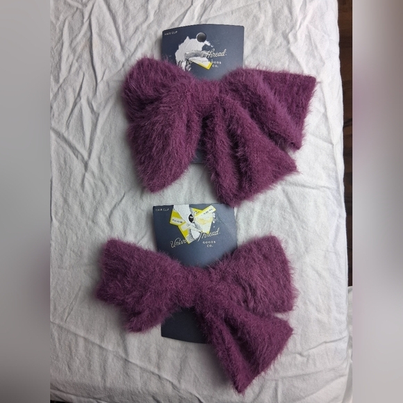 Universal Thread Accessories - Universal Thread Lavender Fuzzy Hair Clips Set